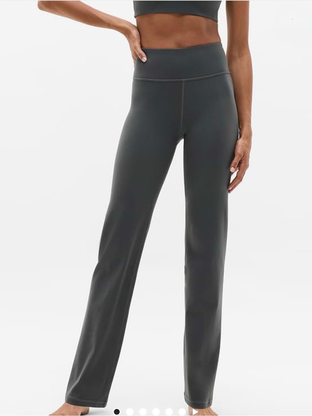 NWT Athleta Elation Ultra High Rise Straight Leg Size Small Shadow Grey